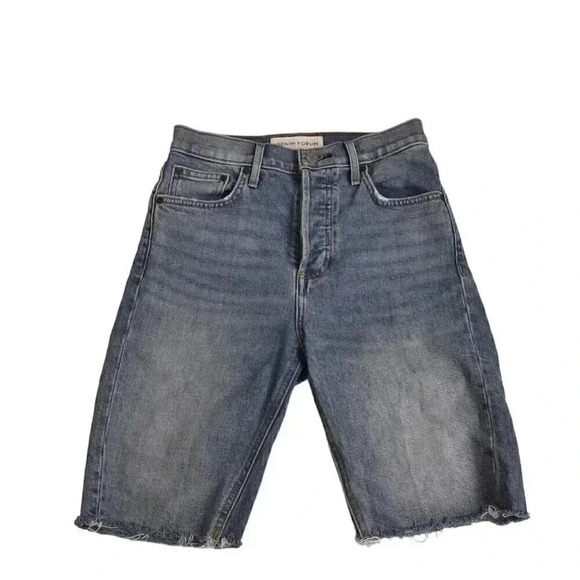 Aritzia Denim Forum The Yoko Bermuda Jean Short Denim Blue Size 25 - Picture 5 of 16